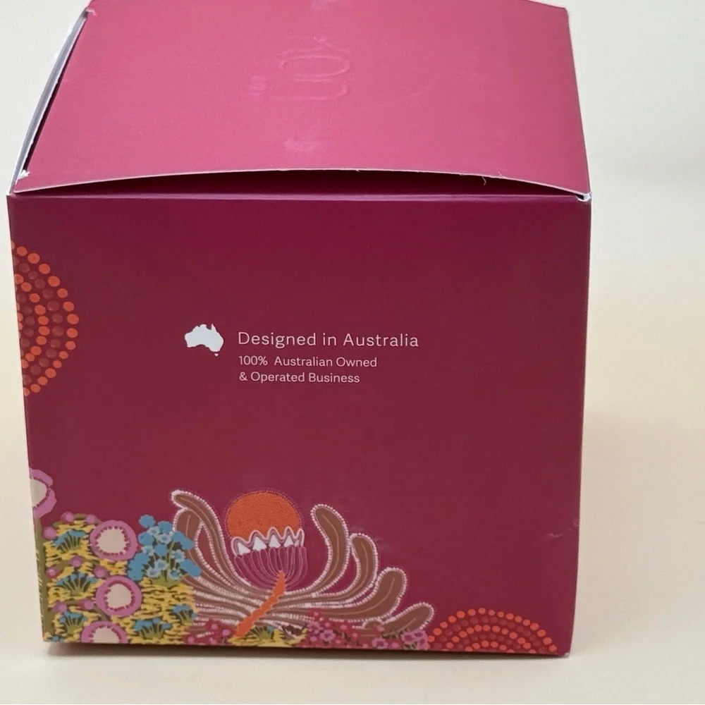 Tea Light candle holder. Australian Aboriginal vibrant boho design